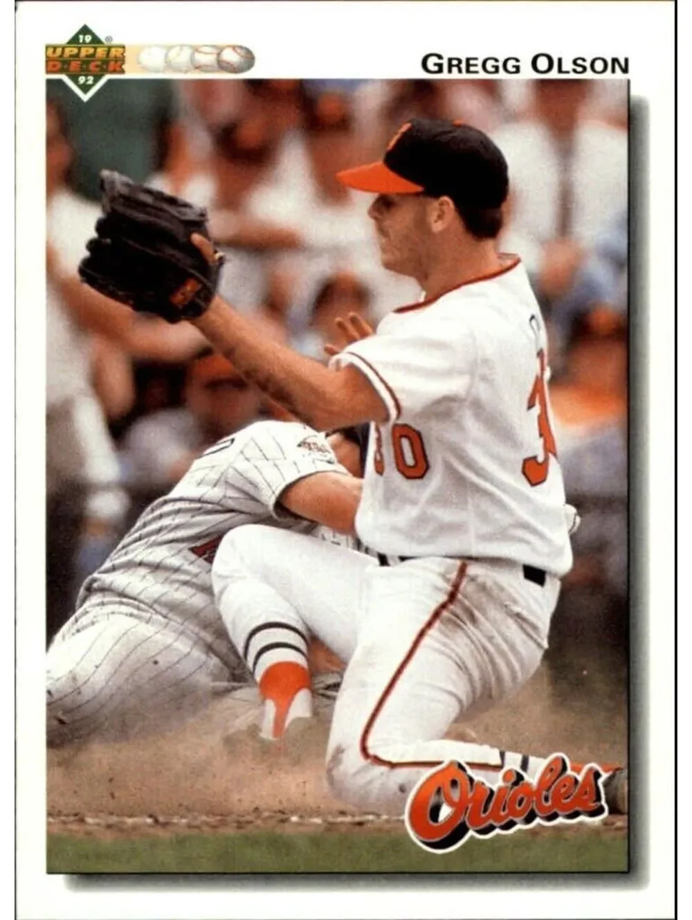 Gregg Olson 1992 Upper Deck MLB #227 Baseball Card Baltimore Orioles